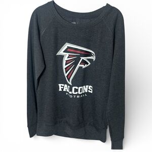 Atlanta Falcons Ladies Long Sleeve Gray Pullover Shirt Team Apparel Large